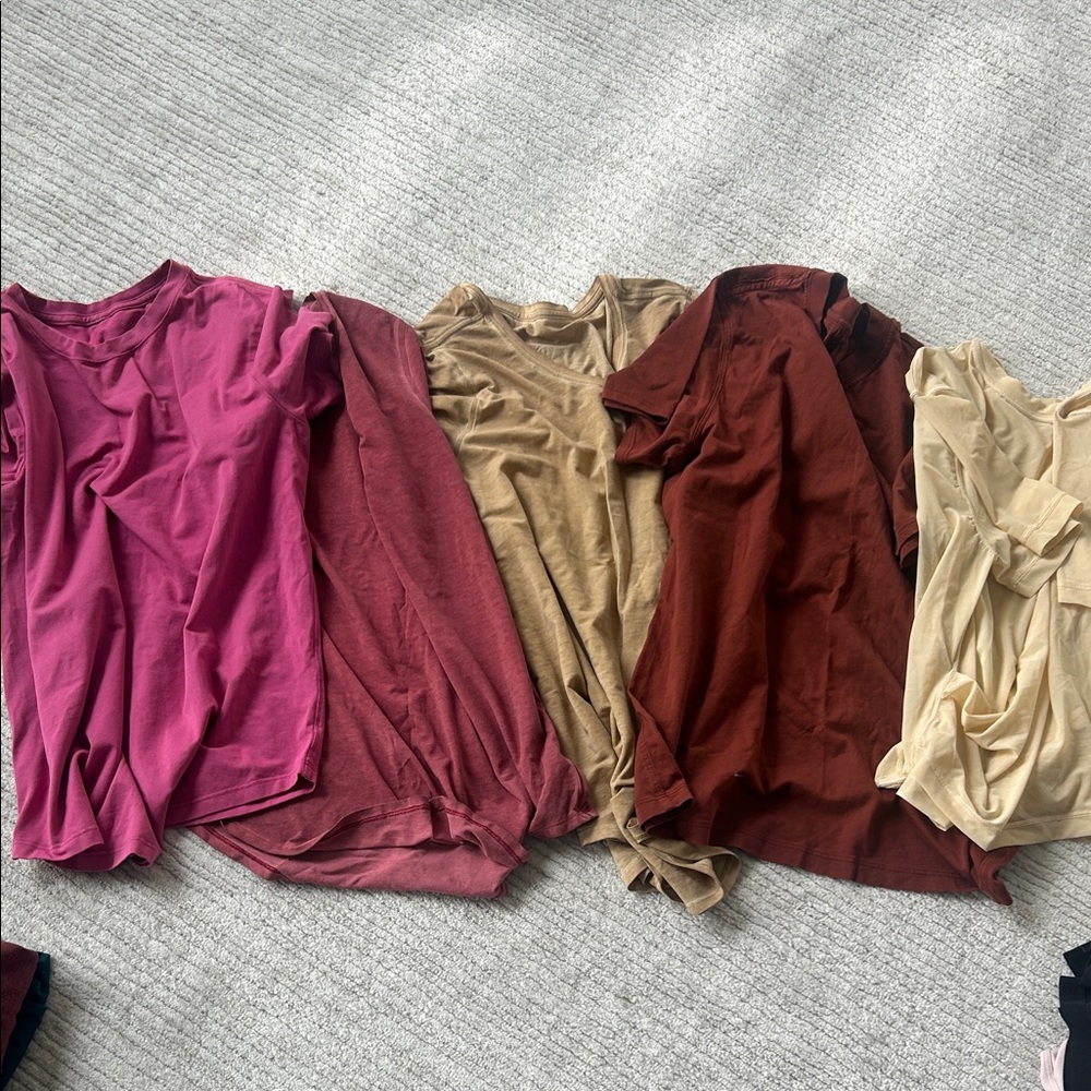 lululemon athletica Short Sleeve Tee Collection - Pink, Brown, Tan